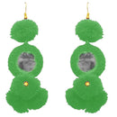 Jeweljunk Green Thread Mirror Gold Plated Earrings - 1308306G