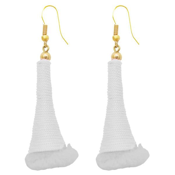 The99Jewel Gold Plated White Thread Earrings - 1308318B