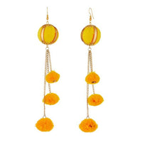 Jeweljunk Yellow Thread Gold Plated Earrings - 1308331C