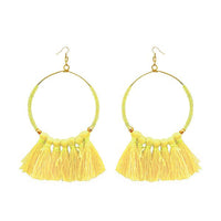 Jeweljunk Gold Plated Yellow Thread Earrings - 1308339G