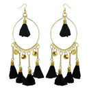 Jeweljunk Black Thread Gold Plated Earrings - 1308344H