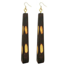 Tip Top Fashions Gold Plated Wodden Dangler Earrings - 1308377