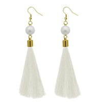 Tip Top Fashions White Gold Plated Thread Earrings - 1310964E