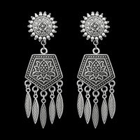 Jeweljunk Oxidised Dangler Earrings - 1311244