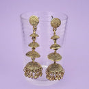 Tip Top Fashions Gold Plated Jhumki Earrings - 1311291B