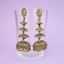 Tip Top Fashions Gold Plated Jhumki Earrings - 1311292B