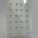 14Fashions Set of 12 Austrian Stone Stud Earrings Combo