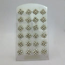 14Fashions Set of 12 Austrian Stone Stud Earrings Combo