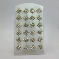 14Fashions Set of 12 Austrian Stone Stud Earrings Combo
