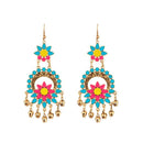 Tip Top Fashions Multi Color Meenakari Afghani Earrings - 1312405B