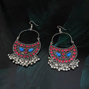 Jeweljunk Kundan Stone Oxidised Afghani Dangler Earrings