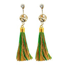 Jeweljunk Multi Thread Gold Plated Tassel Earrings - 1313304E