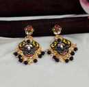 Amina Creation Gold Plated Meenakari Dangler Earrings