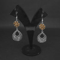 Jewljunk Oxidised Stone Dangler Earrings - 1314555E
