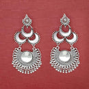Jeweljunk Silver Plated Mirror Dangler Earrings - 1314702