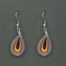 Tip Top Fashions Rhodium Plated Yellow Thread Dangler Earrings  - 1316101O