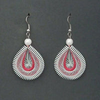 Tip Top Fashions Rhodium Plated White Thread Dangler Earrings  - 1316107A