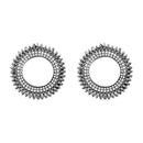 Kriaa Oxidised Plated Stud Earrings