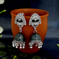 JewelJunk Black Oxidized Plated Jhumka