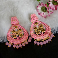 Amina Creation Gold Plated Meenakari Dangler Earrings Assorted Color