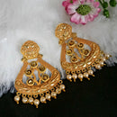 Woma Matte Yellow Meenakari Dangler Beads Drop Earrings