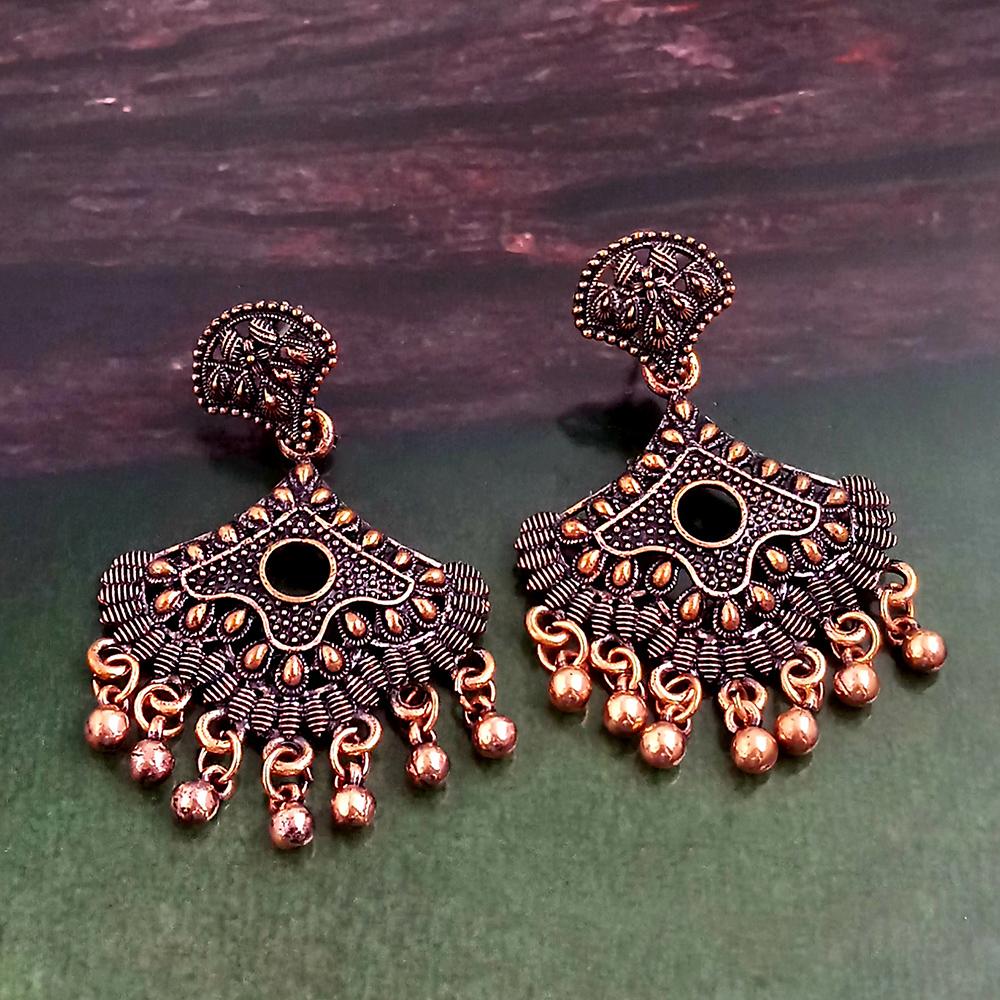 Woma Antiqe Gold Plated Dangler Earrings  - 1318246B