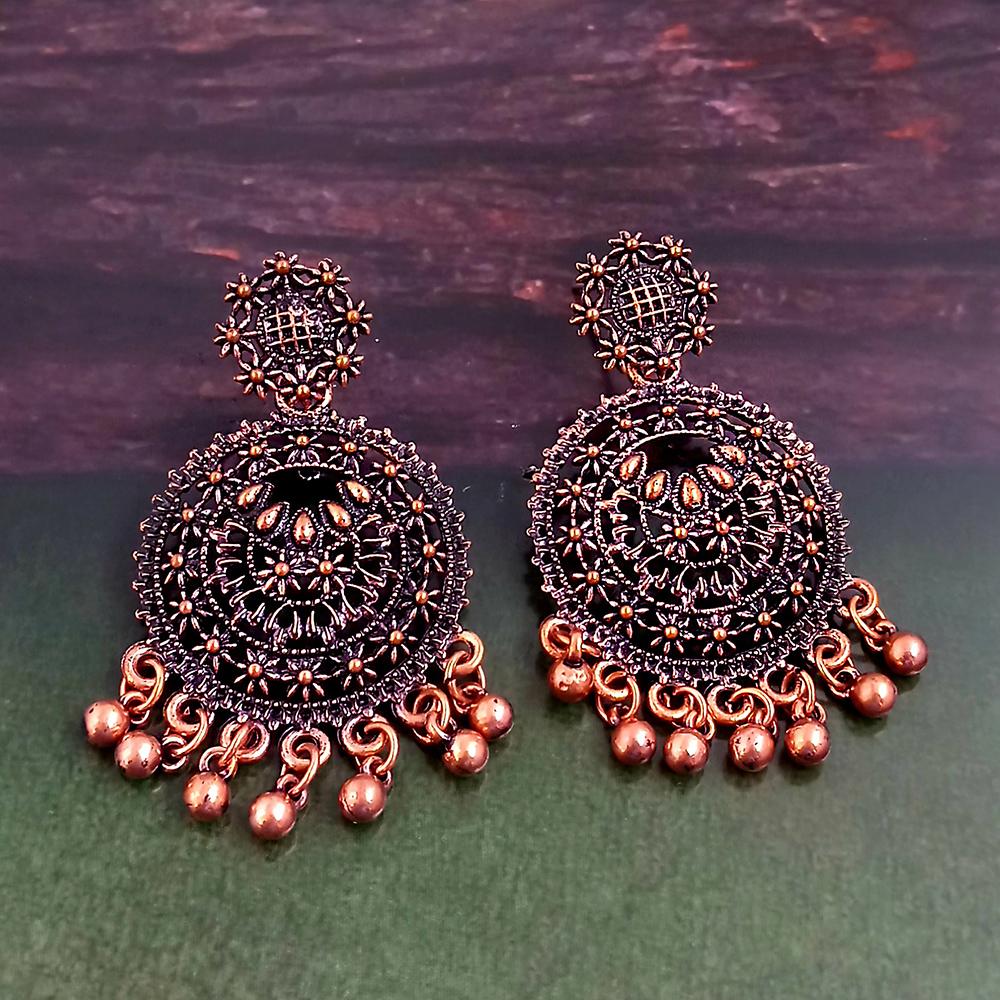 Woma Antiqe Gold Plated Dangler Earrings  - 1318247B