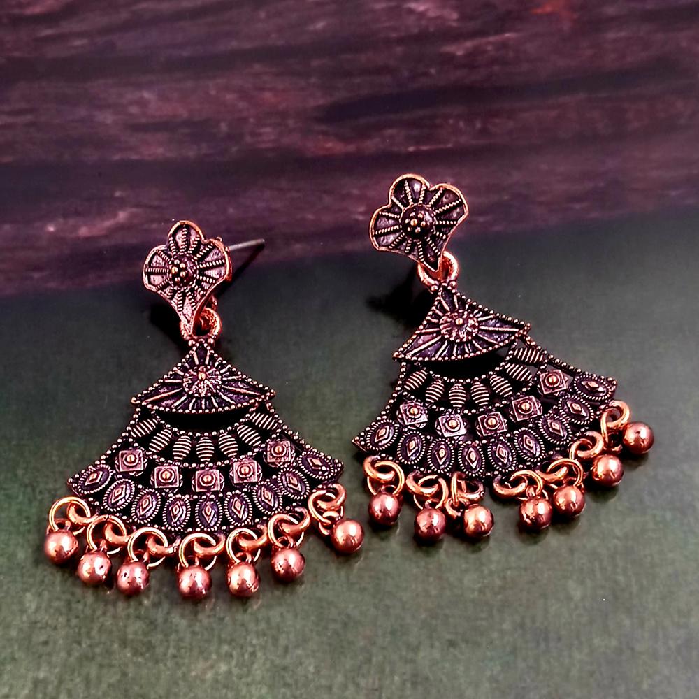 Woma Antiqe Gold Plated Dangler Earrings  - 1318252B