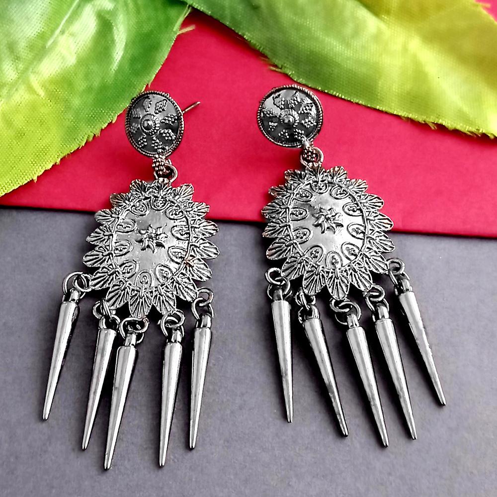 Woma Silver Plated Dangler Earrings  - 1318295