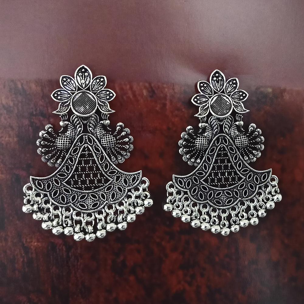 Woma Oxidised Plated Dangler Earrings  - 1318367