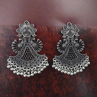 Woma Oxidised Plated Dangler Earrings  - 1318367