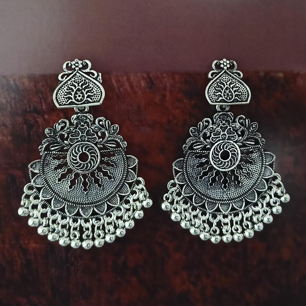 Woma Oxidised Plated Dangler Earrings  - 1318368