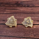 Woma Floral Gold Plated Stud Earrings