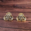 Woma Floral Gold Plated Stud Earrings