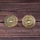 Woma Floral Gold Plated Stud Earrings