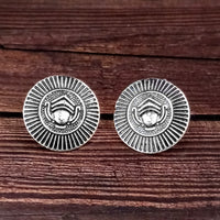 Woma Floral Oxidised Plated Stud Earrings