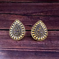 Woma Floral Gold Plated Studs Earrings