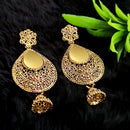Jeweljunk Gold Plated Dangler Mirror Earring