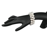 Apurva Pearls Gold Plated Pearl Austrian Stone Bracelet - 1401419B