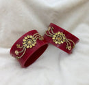 Sejal Maroon Color Austrian Stone Bangle Set  - 1403749