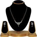 Tip Top Fashions AD Stone Black Beads Mangalsutra Set - 1500619