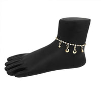 Eugenia Gold Plated White Austrian Stone Anklet - 1501717