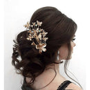Apurva Pearls Gold Plated Austrian Stone Hair Brooch - 1502068