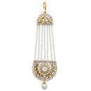 Tip Top Fashions Gold Plated White Stone Pearl Pasa - 1502609B
