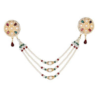 Tip Top Fashions Austrian Stone Pearl Chain Kamarband - 1503423