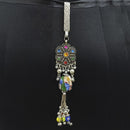 Jeweljunk Oxidised Plated Multi Kundan Challa -1503818