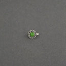 Jeweljunk Blue Beads Oxidised Silver Plated Nose Ring  -  1505014E