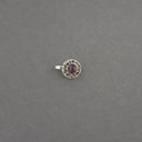 Jeweljunk Blue Beads Oxidised Silver Plated Nose Ring  -  1505014E