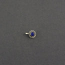 Jeweljunk Blue Beads Oxidised Silver Plated Nose Ring  -  1505014E