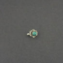 Jeweljunk Red Beads Oxidised Silver Plated Nose Ring  -  1505015E